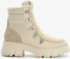 Hush Puppies gevoerde leren dames boots beige