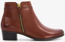 Hush Puppies leren dames enkellaarsjes cognac