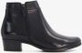 Hush Puppies leren dames enkellaarsjes met hak Zwart - Thumbnail 2