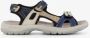 Hush Puppies leren dames sandalen beige blauw - Thumbnail 2