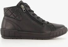 Hush Puppies leren dames veterschoenen zwart Uitneembare zool