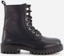 Hush Puppies leren meisjes veterboots Zwart - Thumbnail 2