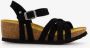 Hush Puppies leren sandalen met sleehak zwart Echt leer - Thumbnail 2