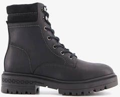 Hush Puppies leren veterboots zwart