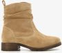 Hush Puppies suède dames enkellaarsjes beige Echt leer Uitneembare zool - Thumbnail 2