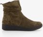 Hush Puppies suede dames enkellaarsjes groen Echt leer Uitneembare zool - Thumbnail 2