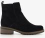 Hush Puppies suede dames enkellaarsjes zwart Echt leer - Thumbnail 2