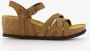 Hush Puppies suede sandalen met sleehak taupe Bruin Echt leer - Thumbnail 2