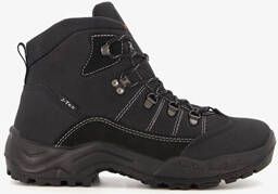 Mountain Peak hoge leren dames wandelschoenen Zwart Uitneembare zool