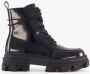 ONLY Shoes lak dames veterboots zwart - Thumbnail 1