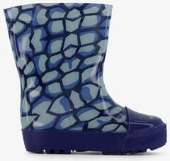 Scapino Kinder regenlaarzen blauw met reptiel opdruk