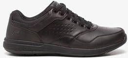 zout Afrikaanse Stevig Skechers Elent Velago leren heren sneakers Zwart Extra comfort Memory Foam  - Schoenen.nl