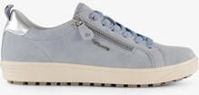 tamaris Comfort leren dames sneakers blauw zilver