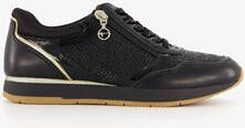 tamaris dames sneakers zwart goud