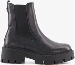 tamaris leren dames chelsea boots zwart