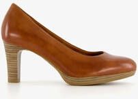 tamaris leren dames pumps cognac