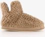 Thu!s dames pantoffels teddy pantoffels Beige Sloffen - Thumbnail 2