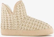 Thu!s gebreide pantoffels met voering beige