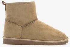 Thu!s hoge gevoerde dames pantoffels taupe