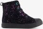 TwoDay hoge leren meisjes sneakers met glitter Zwart Uitneembare zool - Thumbnail 1