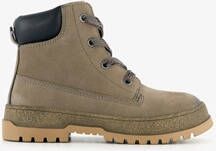 TwoDay leren jongens boots taupe Grijs