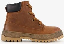 TwoDay leren jongens veterboots cognac bruin