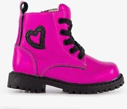 TwoDay leren meisjes veterboots roze