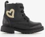 TwoDay leren meisjes veterboots zwart met hartje - Thumbnail 2