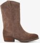 TwoDay suede meisjes cowboy western laarzen Bruin - Thumbnail 2