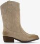 TwoDay suede meisjes cowboy western laarzen beige - Thumbnail 2