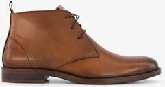 Van Beers hoge leren heren veterschoenen cognac