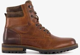 Van Beers leren heren veterboots cognac