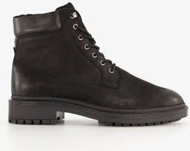 Van Beers leren heren veterboots zwart