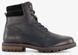 Van Beers leren heren veterboots zwart