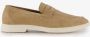 Van Beers suede heren instappers beige - Thumbnail 1