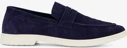 Van Beers suede heren instappers blauw