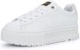 G-Star Modieuze PU Leren Sneaker met Rubberen Plateauzool White Dames - Thumbnail 2