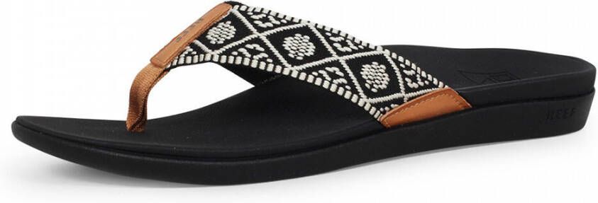 Reef Ortho Woven dames slipper zwart