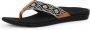 Reef Ortho Wovenblack White Dames Slippers Zwart Wit - Thumbnail 4