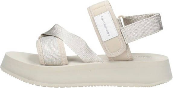 Calvin Klein Sandalen met klittenbandsluiting en elastiek