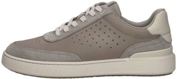 Clarks Grijze Leren Veterschoenen voor Vrouwen Gray Dames