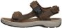 Clarks Magnetische Sluiting Leren Sandaal Brown Heren - Thumbnail 2