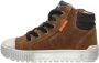 Bruin Tinten 46163 Hoge sneakers Leren Sneaker Jongens Cognac - Thumbnail 11