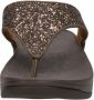 FitFlop Lulu Glitter Toe Thongs PU Glitter Teenslippers donkerbruin - Thumbnail 12