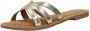 Lazamani Metallic Gouden Leren Slippers Yellow Dames - Thumbnail 9