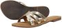 Lazamani Metallic Gouden Leren Slippers Yellow Dames - Thumbnail 12