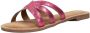 Lazamani Nina Leren Dames Slippers Pink - Thumbnail 3