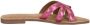 Lazamani Nina Leren Dames Slippers Pink - Thumbnail 5