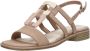 Marco Tozzi Sandalen Plat Sandalen Plat Beige - Thumbnail 3