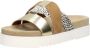 Maruti Bari Slippers Cognac Gold Pixel Offwhite Sandal - Thumbnail 8